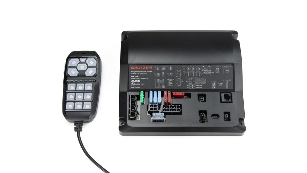 Sistema de sirene programável Cell2 SDN212 com comando de operação