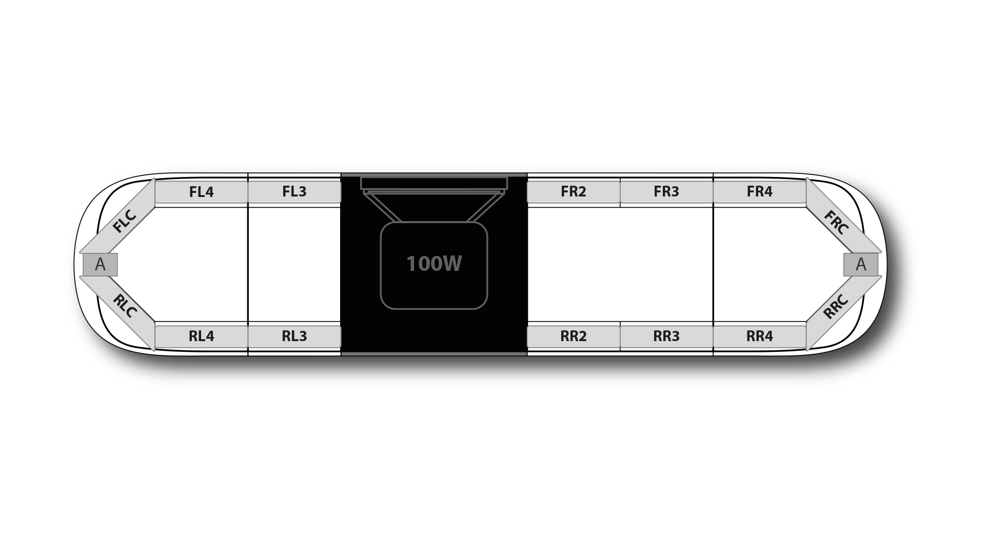 Aegis DC H002 Speaker 1366mm (54) - BAB (12VDC)
