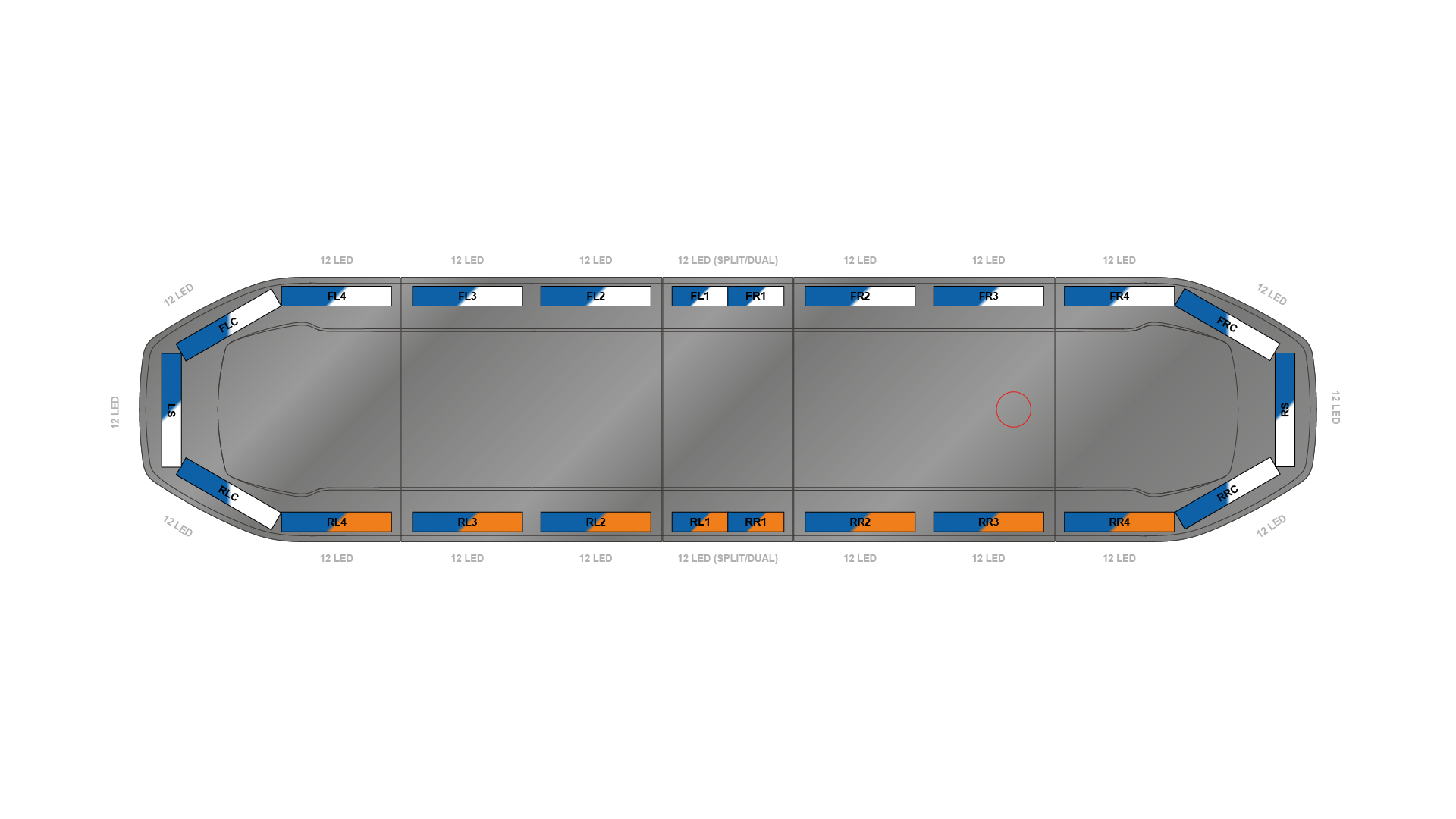 Raiden HE Dual Colour Lightbar 1371mm (54) - BWK - 06660154