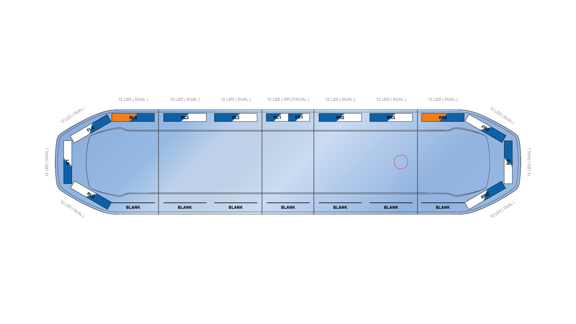 Raiden HE Dual Colour Lightbar 1371mm (54) - BWB - 06660208
