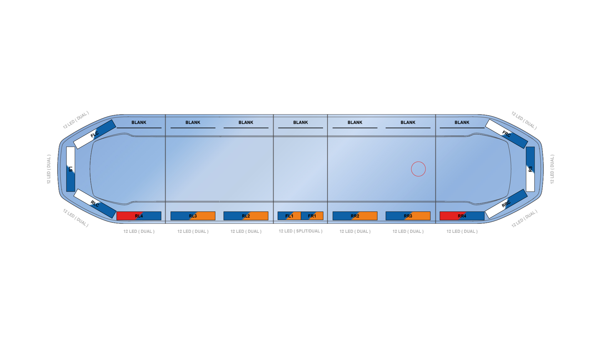 Raiden HE Dual Colour Lightbar 1371mm (54) - BWB - 06660215
